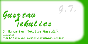 gusztav tekulics business card